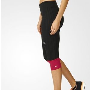 Adidas Response 3/4 Running Tights Black/Pink NWT